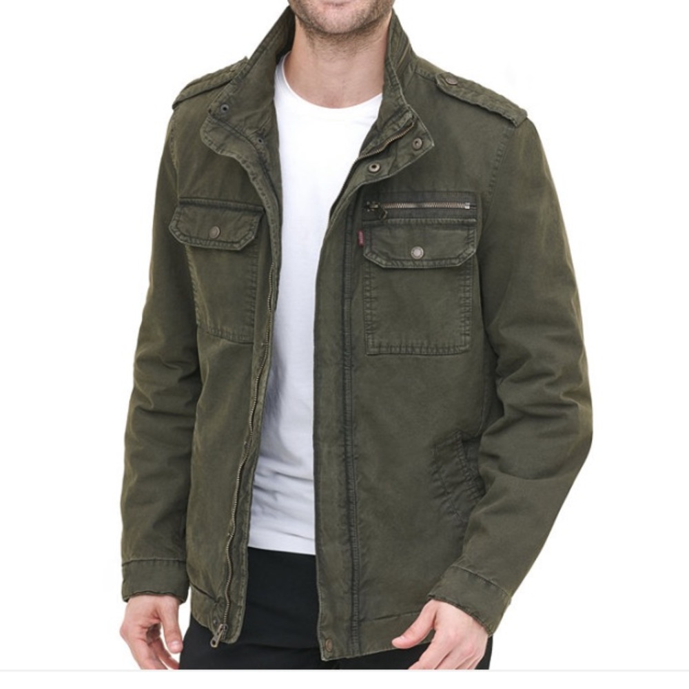 Men Levi Strauss Military/utility style Jacket/Coat… Size (Small)